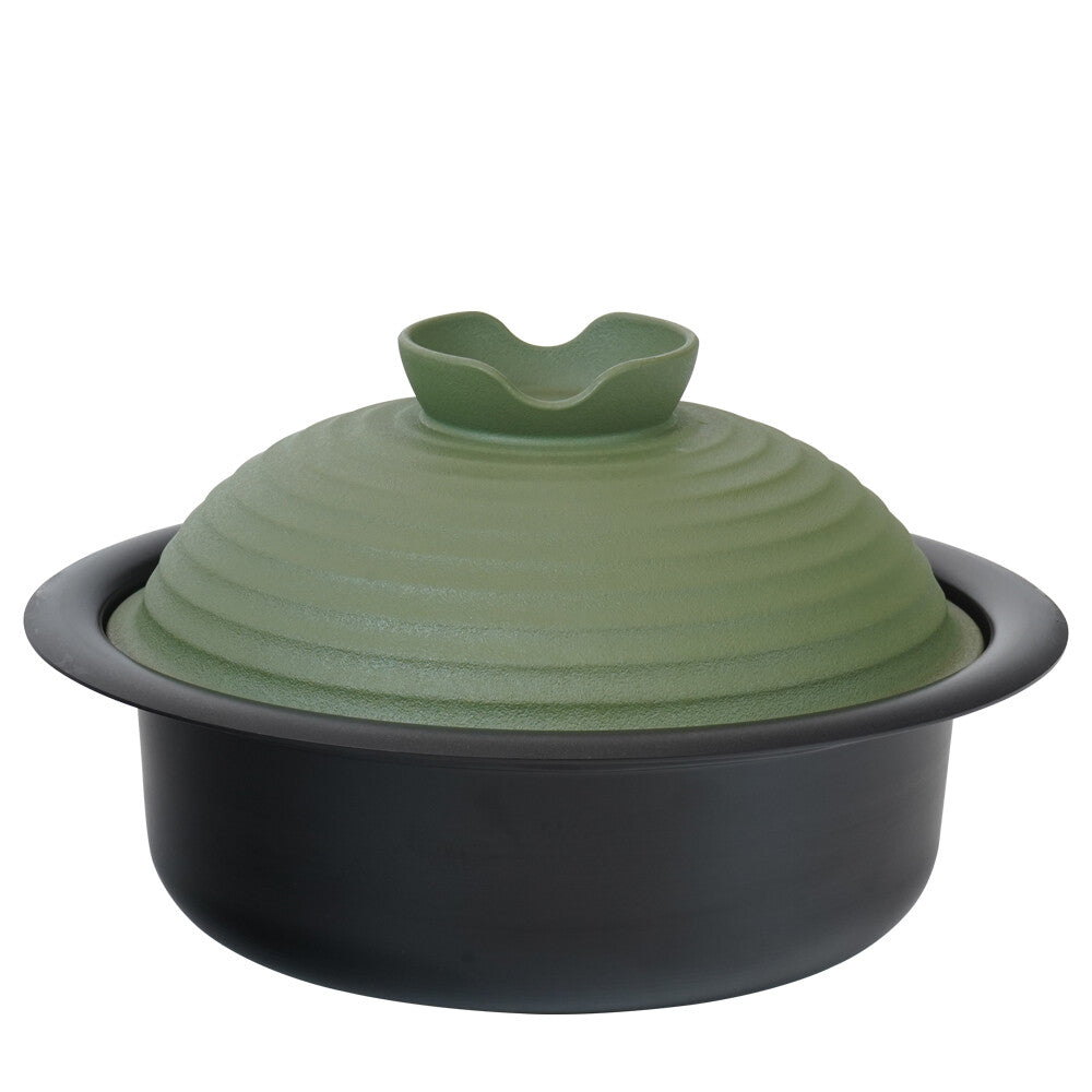 Wahei Freiz Puchi Wazen Mini Tabletop Pot with Bowl Lid 18cm Green RB-4070