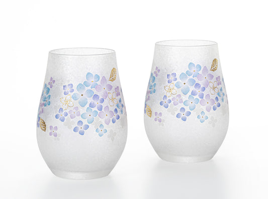 Aderia Hana no Iro Tumbler Pair Set Hydrangea S-6364