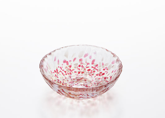 Aderia Tsugaru Vidro Shallow Small Bowl, Tsugaru Flower Apple F-75750