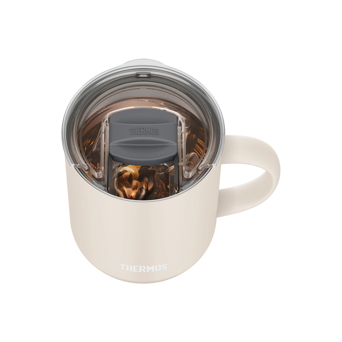 Thermos Slide Lid for Mug Cup Medium Clear AHC-001LD