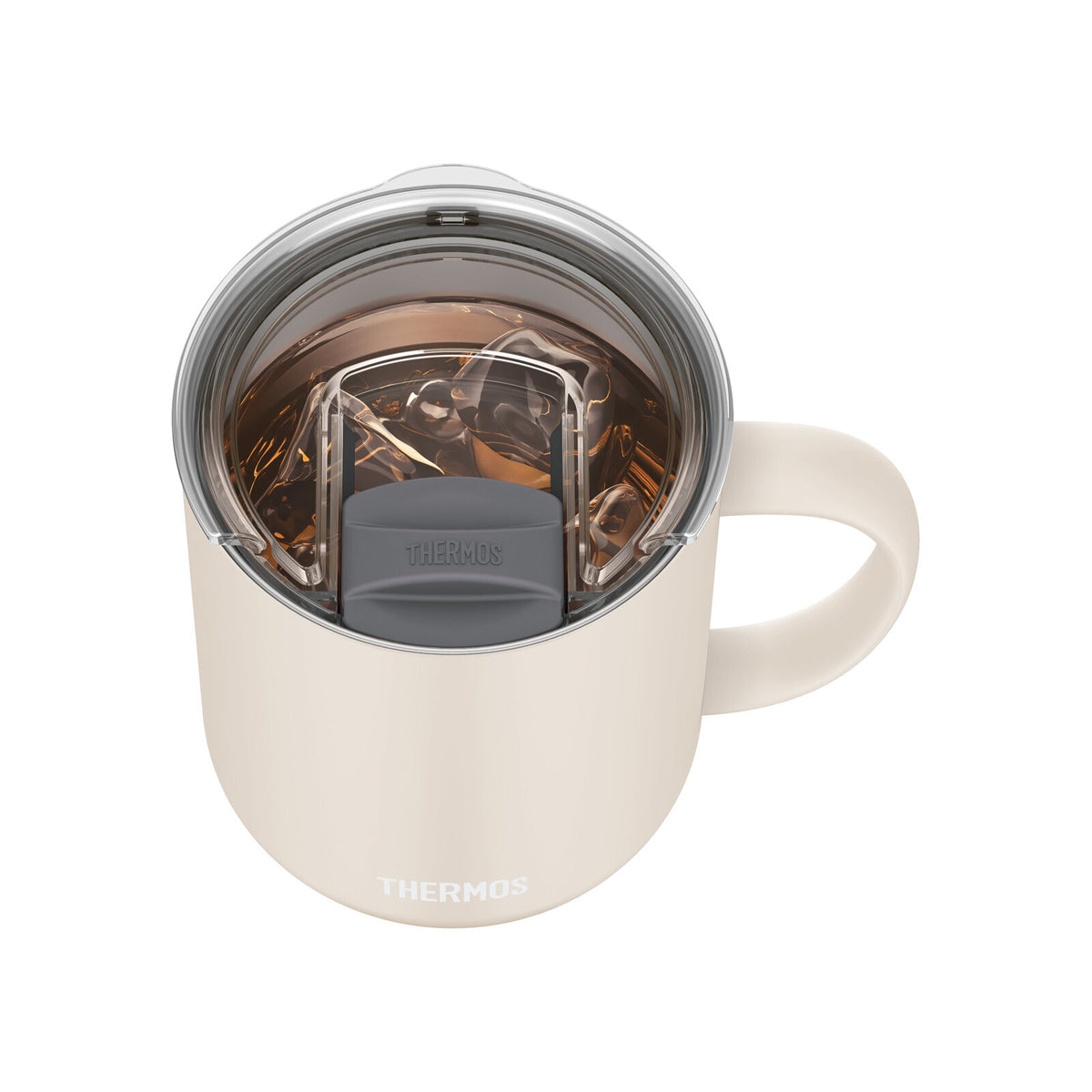 Thermos Slide Lid for Mug Cup Large Clear AHC-001LD