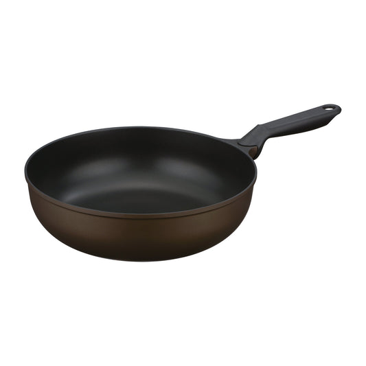 Thermos Durable Premium Stir-Fry Pan 28cm Brown Gold KFP-028D