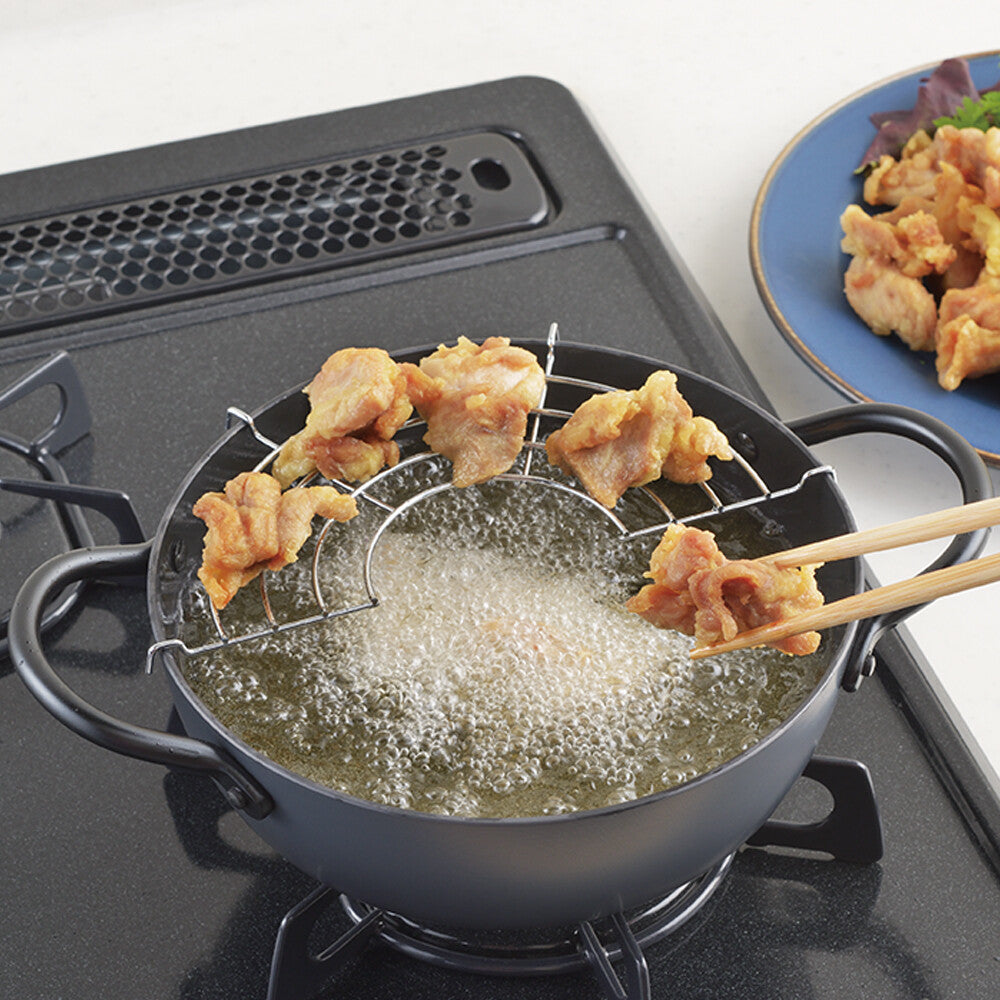 Tanabe Kanagu Nitrided Iron Tempura Pot Deep Fryer 20cm 5731