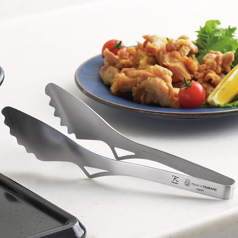 Tanabe Kanagu Wooden Spatula and Stainless Steel Tongs Set with Gift Box 5397