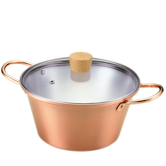 Tanabe Kanagu Copper Stew Pot with Glass Lid 20cm 4529