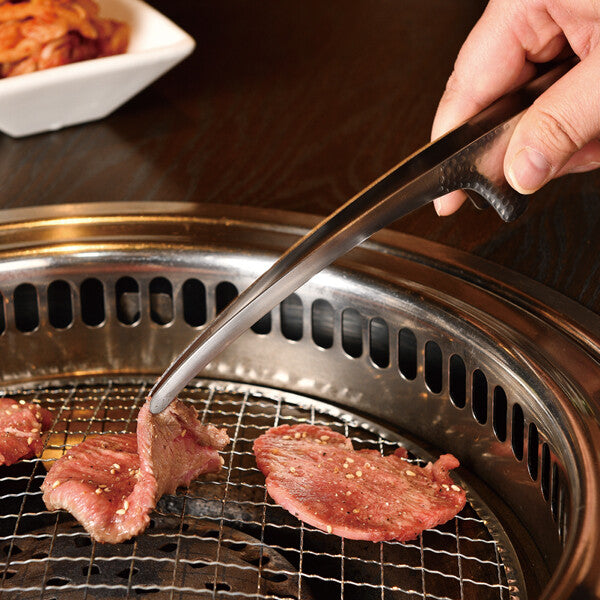 Tanabe Kanagu Yakiniku Tongs Tapered Tip Plain 250mm 6134