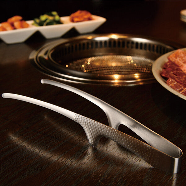 Tanabe Kanagu Yakiniku Tongs Tapered Tip Plain 250mm 6134