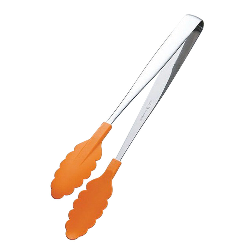 Tanabe Kanagu Heat Resistant Color Tongs Large Orange 1108