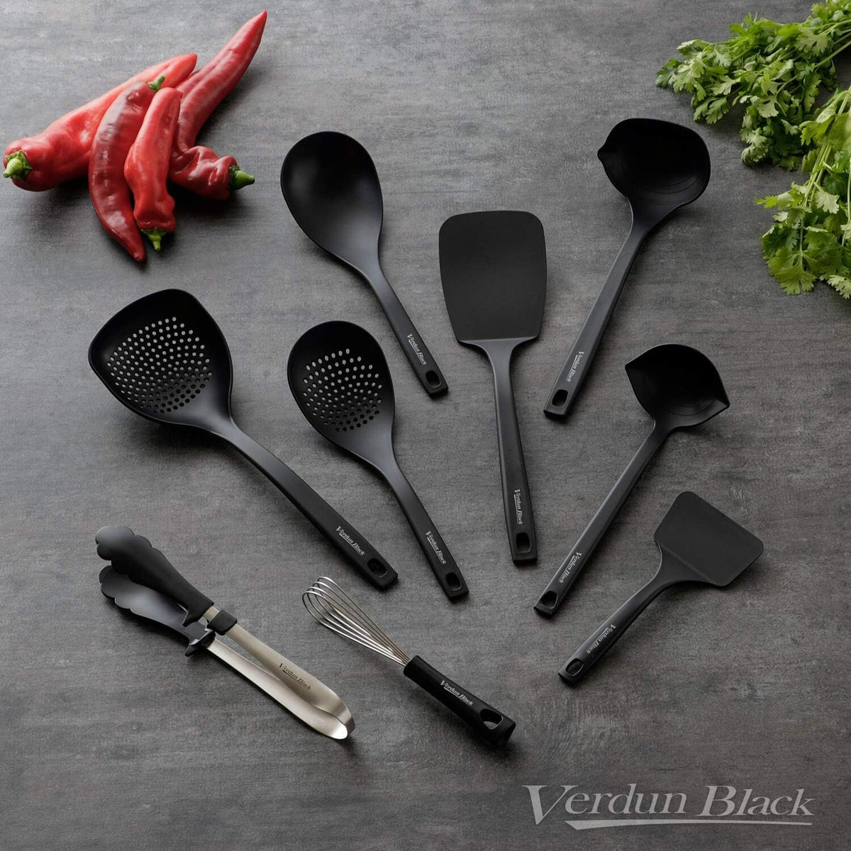 Shimomura Verdun Black Nylon Tongs VB-201