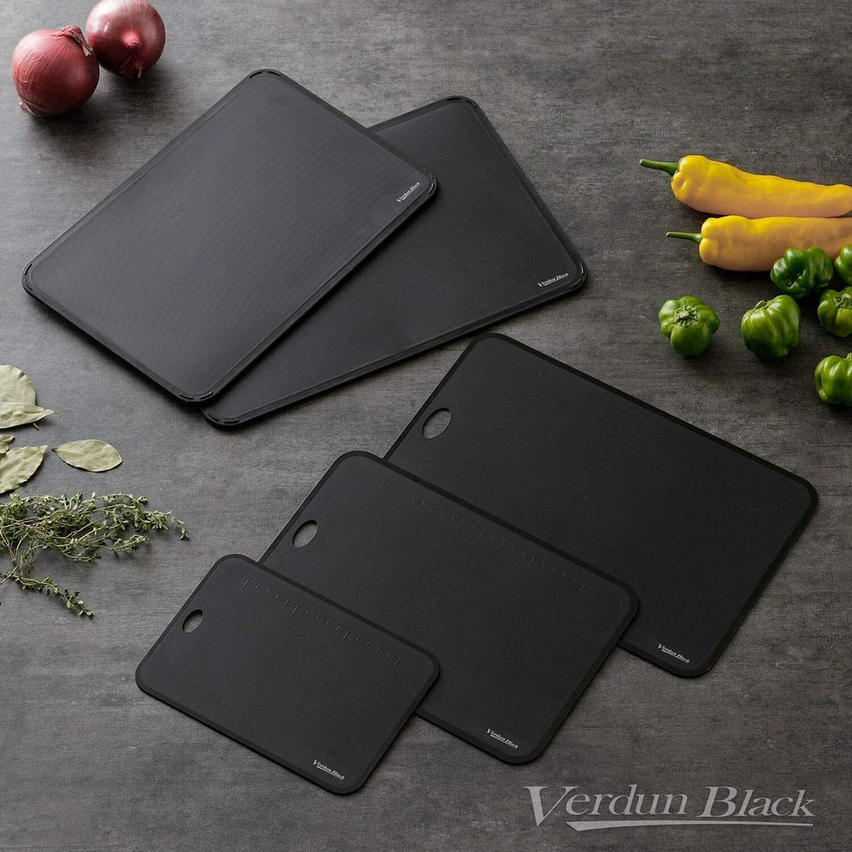 Shimomura Verdun Black Lightweight Double-Sided Cutting Board
