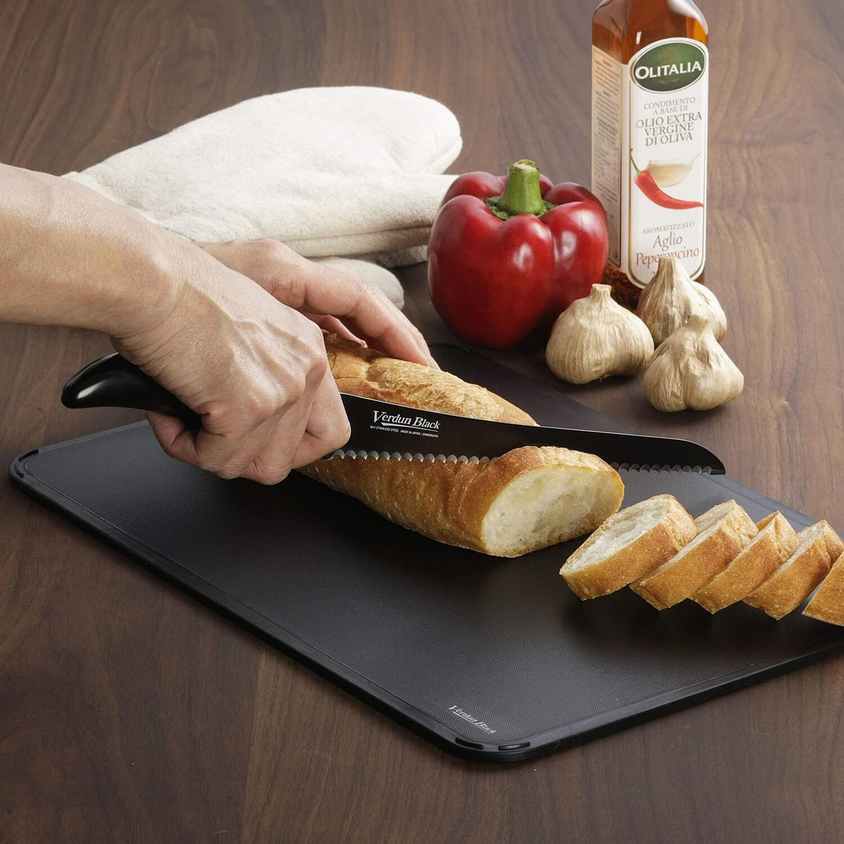 Shimomura Verdun Black Double-Sided Cutting Board LL Lightweight VB-613