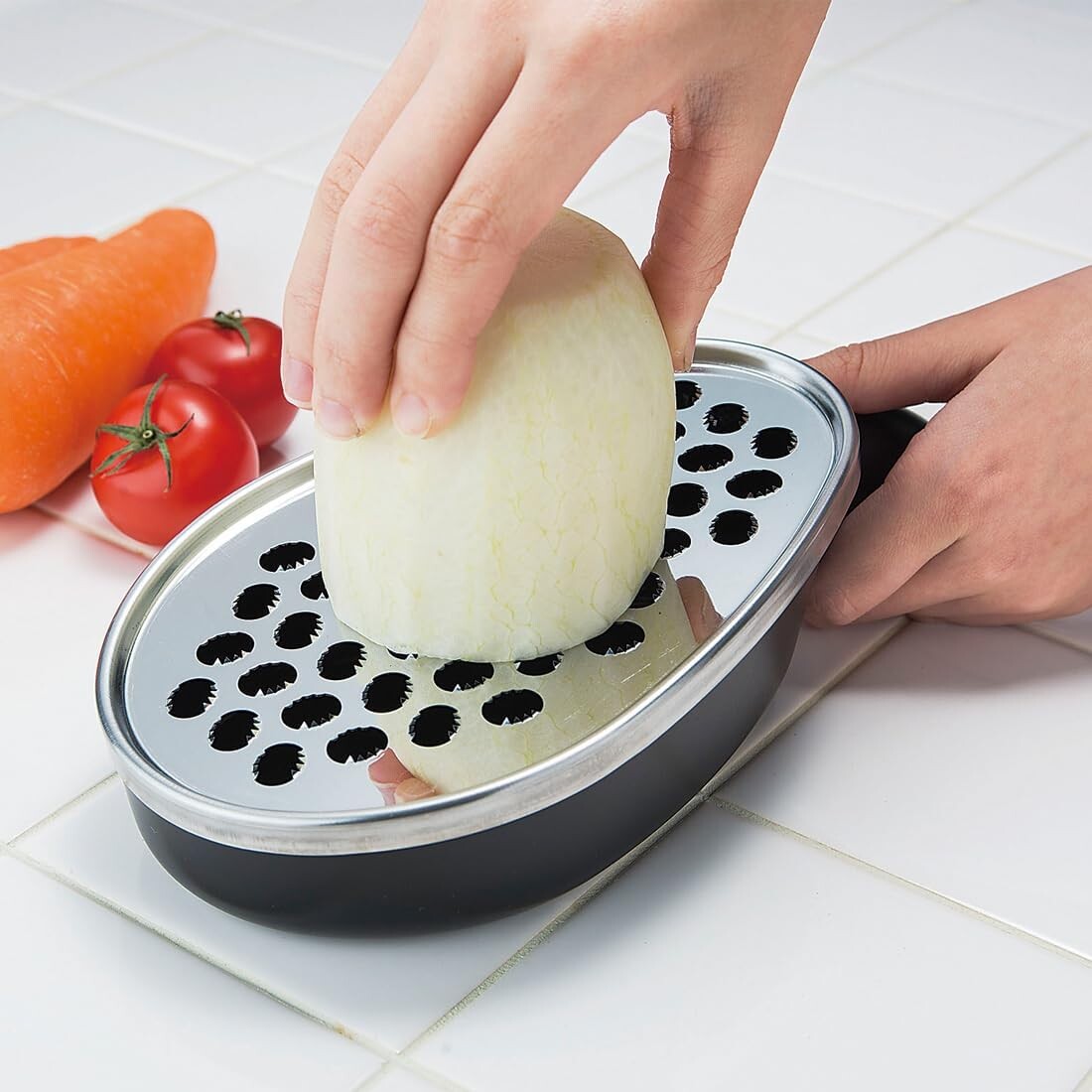 Shimomura Verdun Black Gentle Grater with Non-Slip Base VB-643