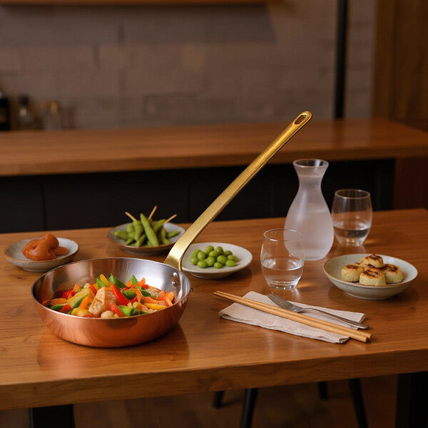 Wadasuke Tin-Lined Copper Mini Frying Pan with Long Handle 9cm 2513-0090