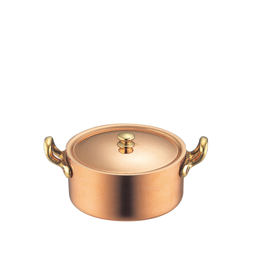 Wadasuke Tin-Lined Copper Lid for Mini Saucepan 12cm 2514-0120