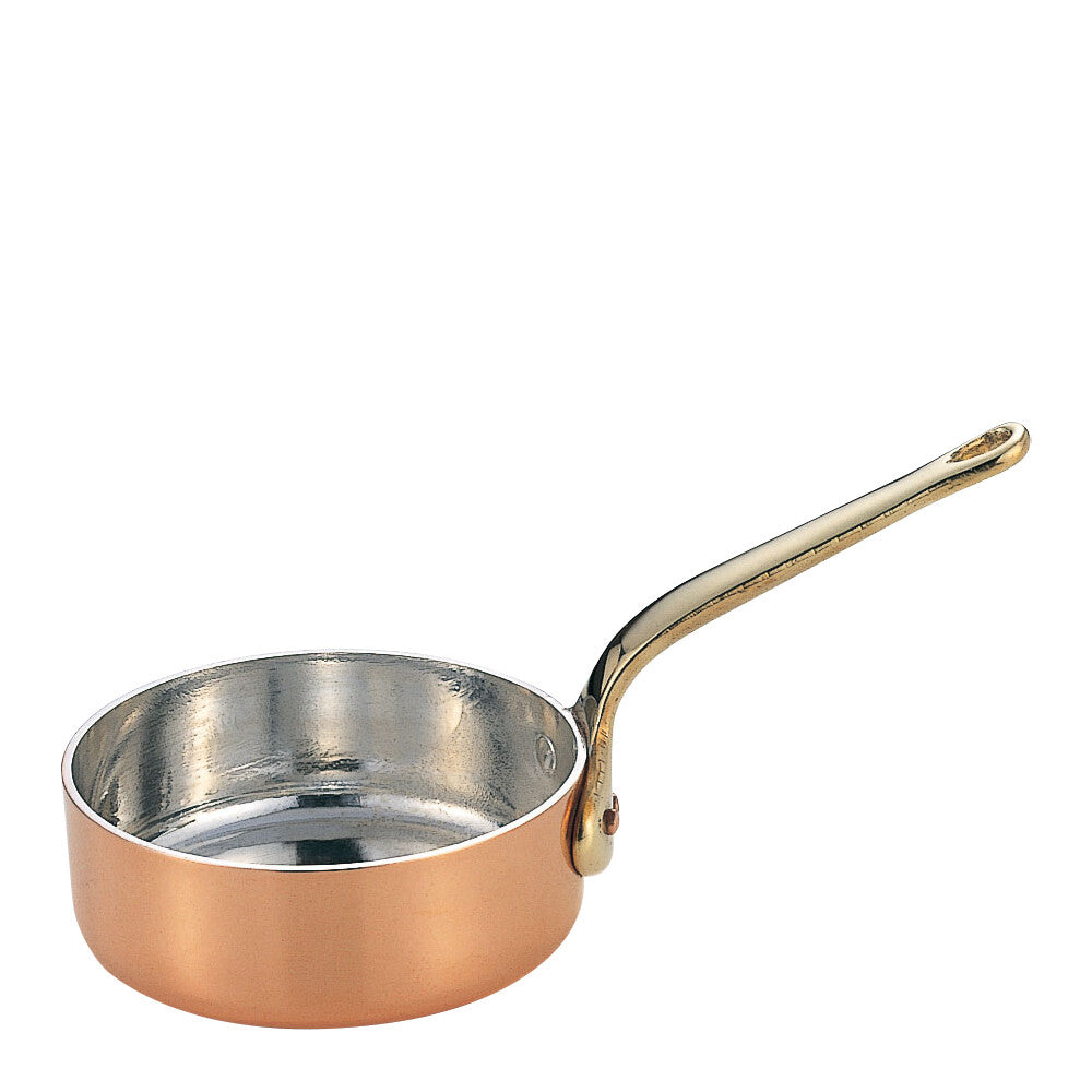 Wadasuke Tin-Lined Copper Shallow Mini Saucepan 8cm 2521-0080