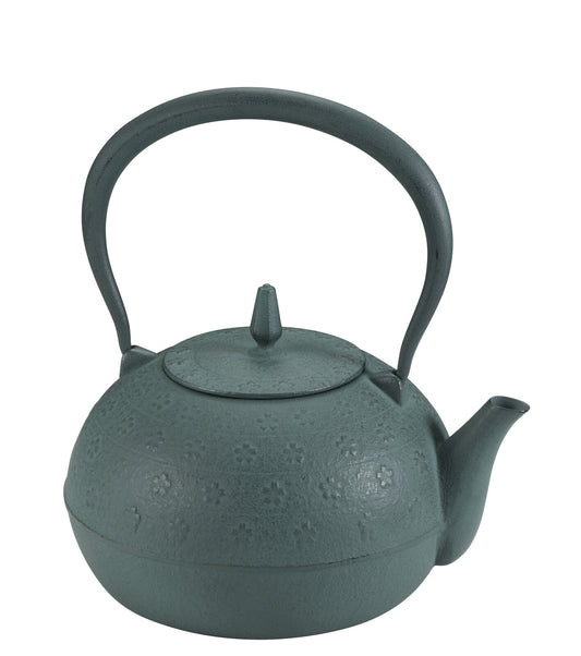 Ikenaga Nambu Tetsubin Cast Iron Kettle Sakura Pattern 1.2L Blue Bamboo