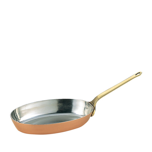 Wadasuke Tin Lined Copper Oval Petite Frying Pan 9cm 2501-1090
