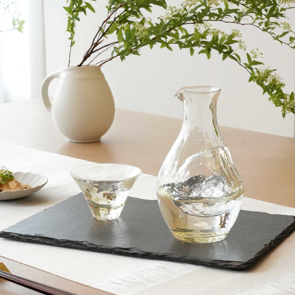 Toyo-Sasaki Glass Takasegawa Amber Cold Sake Carafe