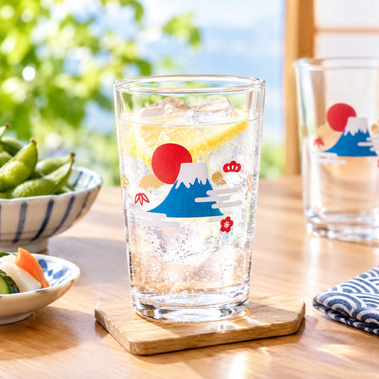 Toyo-Sasaki Glass Enkimono Tumbler Mt. Fuji Pattern 180ml