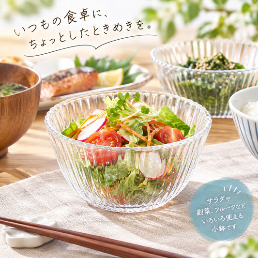Toyo-Sasaki Glass Shizunami Serving Dish (Mukouzuke) 11cm