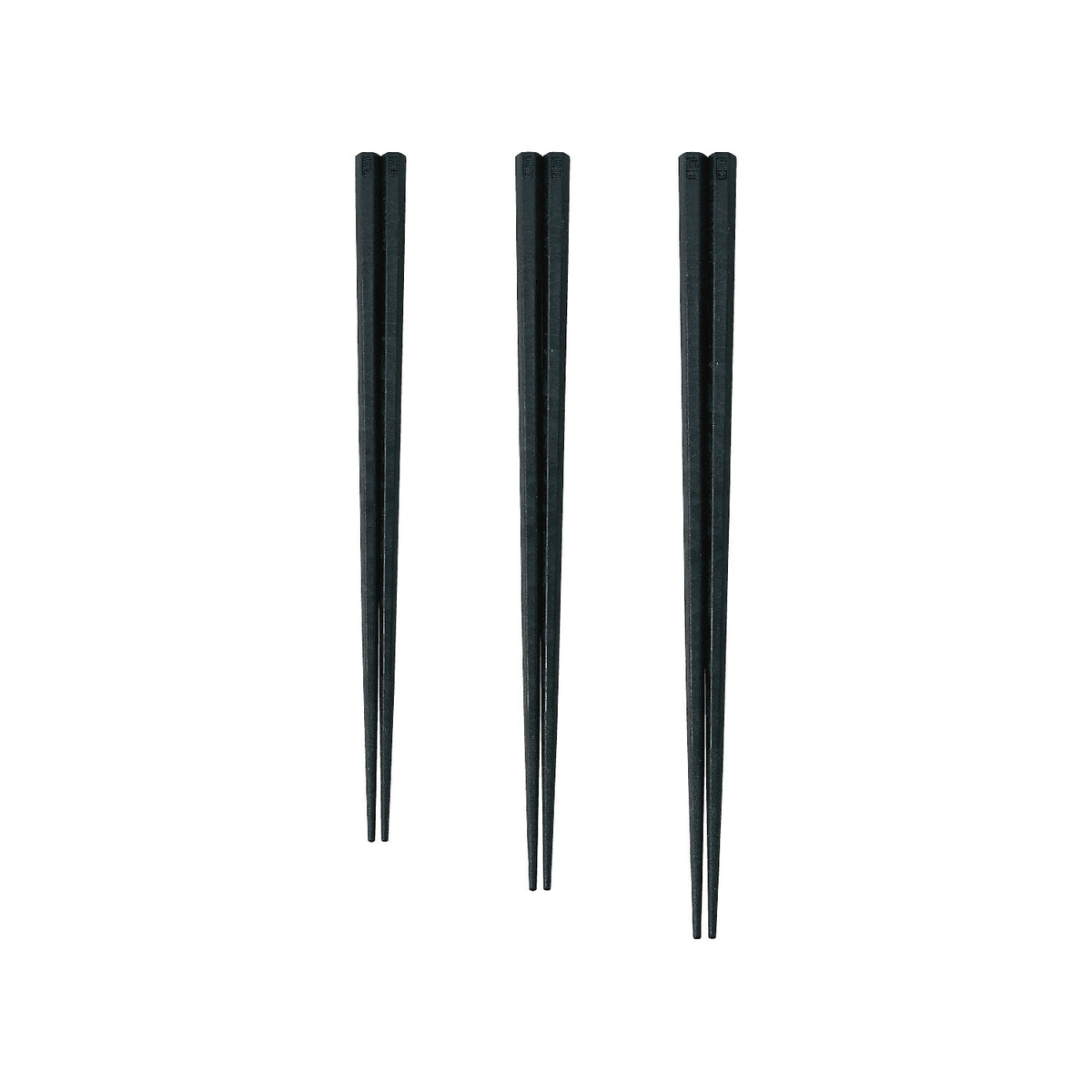 Akebono Sangyo Hexagonal Non-Slip Chopsticks 24cm Black PM-356
