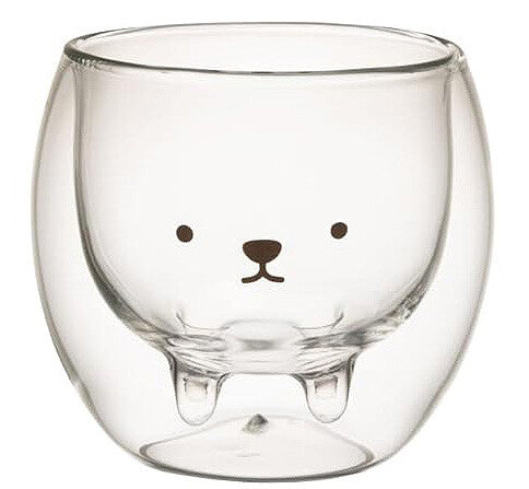 CB Japan Aniball Polar Bear Heat-Resistant Double Wall Glass Cup