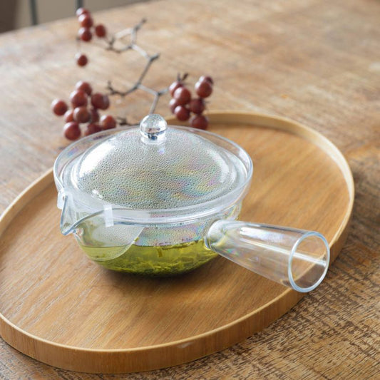 SALUS Clear Kyusu Teapot with Clip Mesh Infuser
