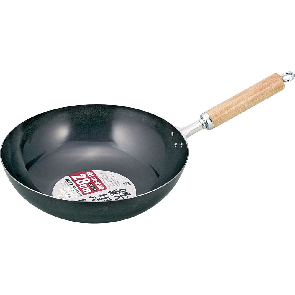 Wahei Freiz Carbon Steel Stir Fry Pan 28cm GR-9749