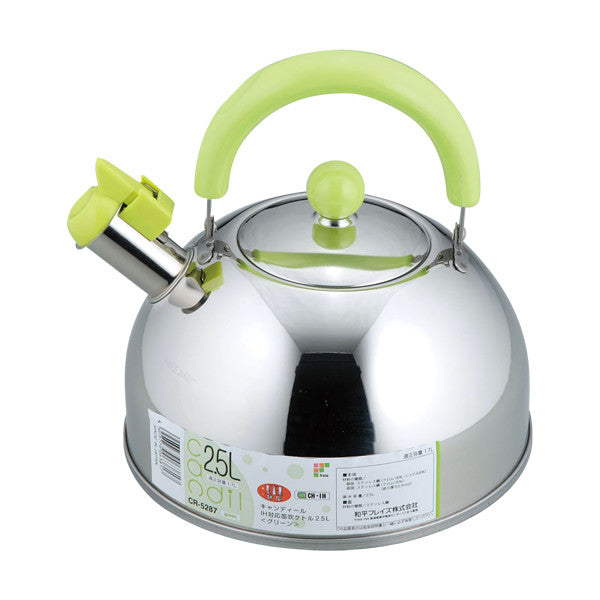 Wahei Freiz Candyle Whistling Tea Kettle 2.5L Green Induction CR-5287