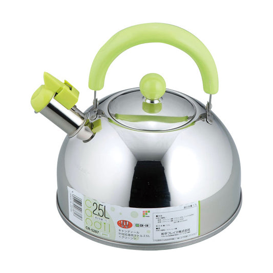 Wahei Freiz Candyle Whistling Tea Kettle 2.5L Green Induction CR-5287