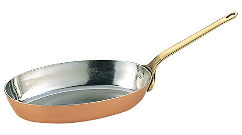 Wadasuke Tin Lined Copper Oval Petite Frying Pan 10cm 2501-1100