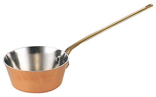 Wadasuke Tin Lined Copper Tapered Petite Pan with Long Handle 12cm 2512-0120