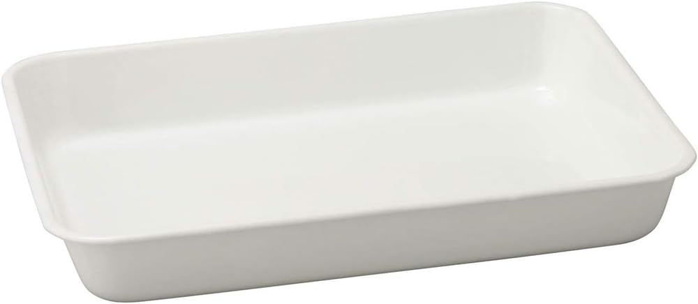 Noda Horo Enamel Prep Tray White 37x27cm Size 10 Single Tray