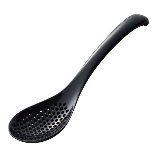 Akebono Slotted Ramen Spoon (Renge) Large Black GM-4103