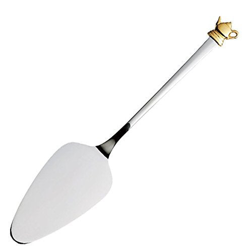 Azuma SALUS Pot Cake Server with Gold-Plated Pewter Handle