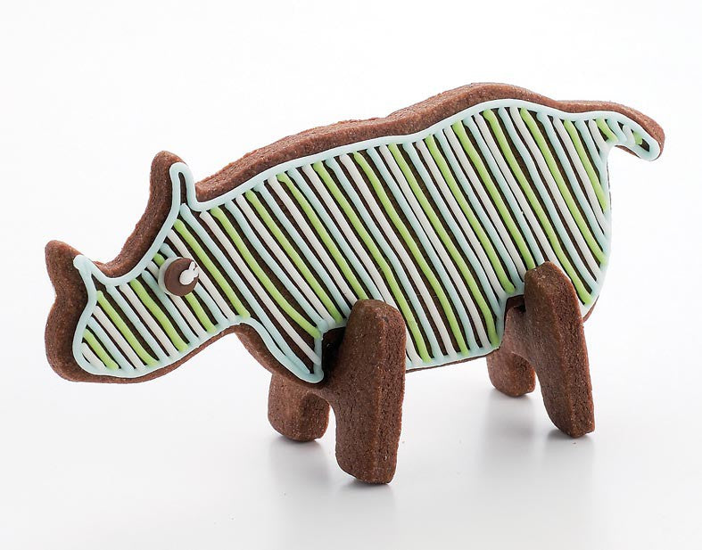 Tiger Crown ZOO 3D Cookie Cutter Rhino Stainless Steel 1980