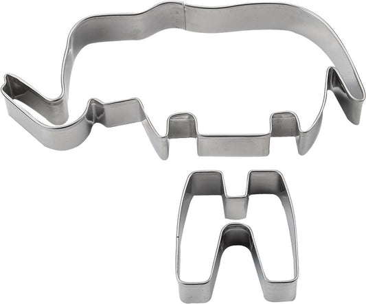 Tiger Crown ZOO 3D Cookie Cutter Elephant Stainless Steel 1983