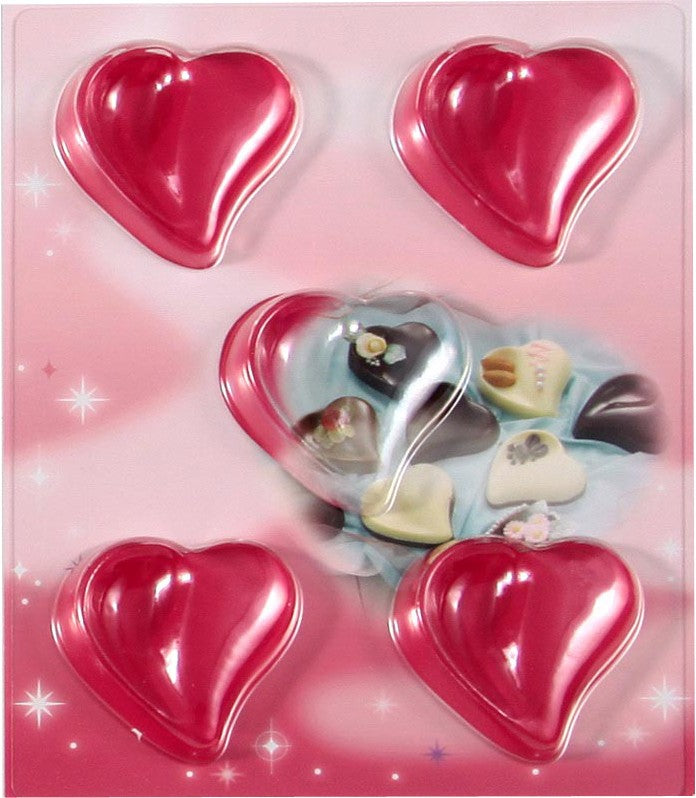 Tiger Crown Kirari Heart Curve 5 Chocolate Mold Clear 1190