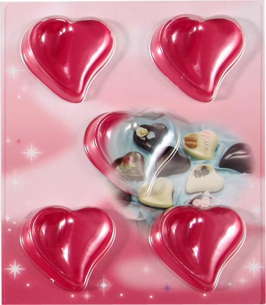 Tiger Crown Kirari Heart Curve 5 Chocolate Mold Clear 1190