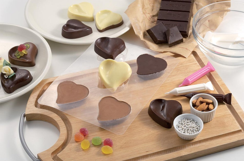 Tiger Crown Kirari Heart Curve 5 Chocolate Mold Clear 1190