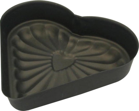 Tiger Crown Black Elegance Heart Cake Pan 120 Nonstick Steel 5086