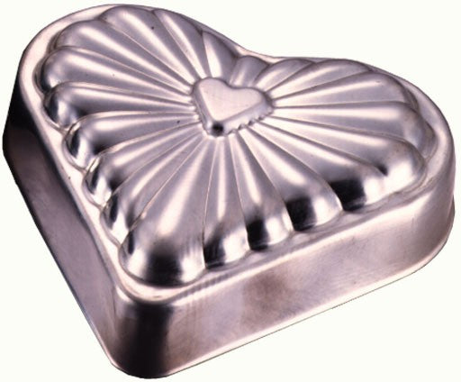 Tiger Crown Elegance Heart Cake Pan 120mm Tin Plated Steel 2316