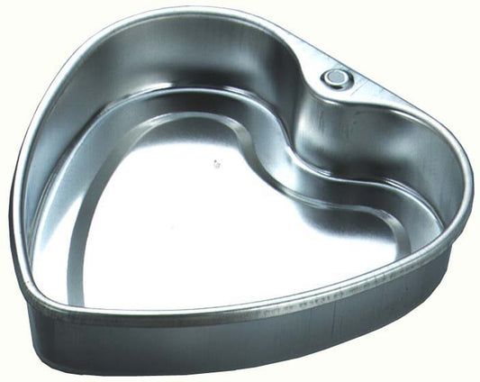 Tiger Crown Standard Heart Cake Pan 180mm Tin Plated Steel 2317