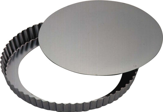 Tiger Crown Tart Pan with Removable Bottom 240mm Chrome Plated Steel 983