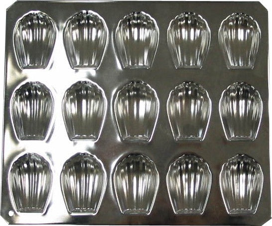 Tiger Crown Madeleine Shell Pan 15 Cavity Chrome Plated Steel 909