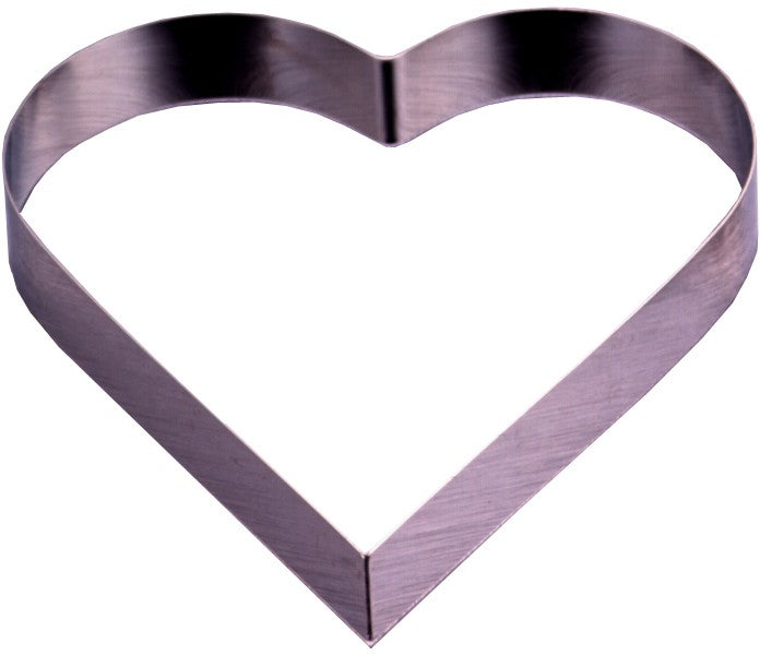 Tiger Crown 18-8 Stainless Steel Heart Cake Ring Mold Shallow 21cm 1236