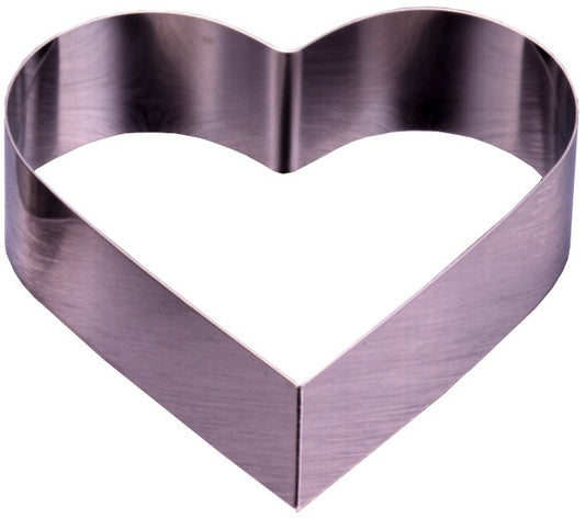 Tiger Crown 18-8 Stainless Steel Heart Cake Ring Mold Deep 18cm 1643
