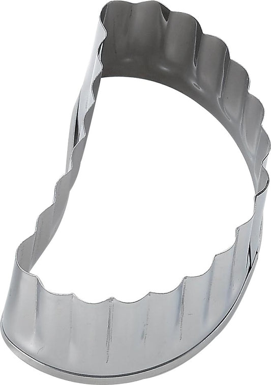 Tiger Crown Stainless Steel Crescent Moon Cake Cutter with Fluted Edge 8cm 558