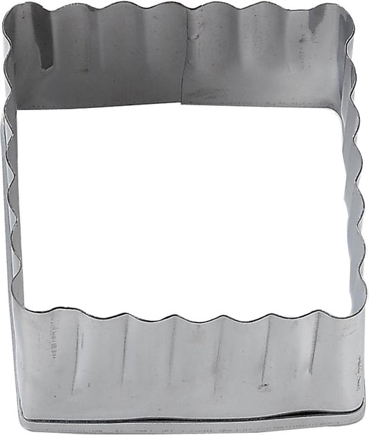 Tiger Crown Stainless Steel Square Cake Cutter with Fluted Edge 5.9cm 561
