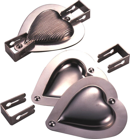 Tiger Crown Patterned Heart Chocolate Mold Stainless Steel 1100